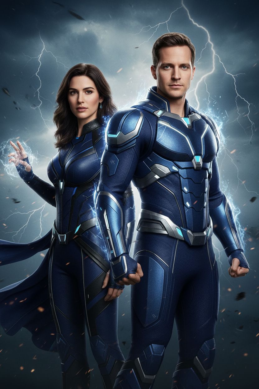 Superhero Movie AI Portrait transformation