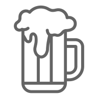 Line image of a beer.